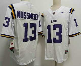 Men's LSU Tigers #13 Garrett Nussmeier White FUSE College Stitched Jersey,We sell and wholesale Men's LSU Tigers #13 Garrett Nussmeier White FUSE College Stitched Jersey on line form chian!